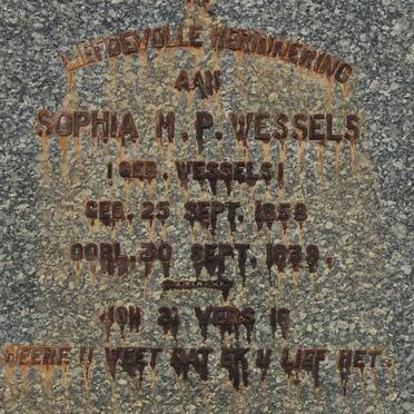 WESSELS Sophia M.P. nee WESSELS 1858-1939
