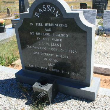 BASSON J.L.N. 1905-1975 &amp; Amy 1908-1999