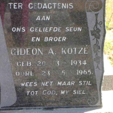 KOTZE Gideon A. 1934-1965