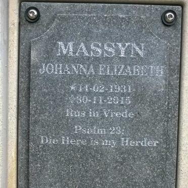 MASSYN Johanna Elizabeth 1931-2015