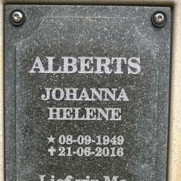 ALBERTS Johanna Helene 1949-2016