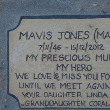 JONES Mavis 1946-2012