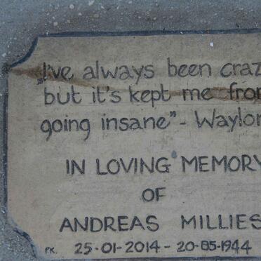 MILLIES Andreas 1944-2014