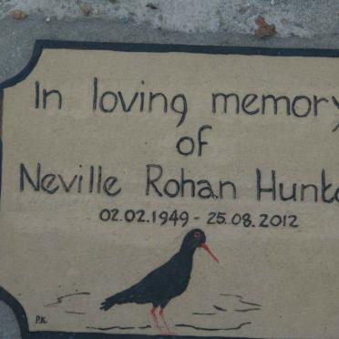 HUNTER Neville Rohan 1949-2012