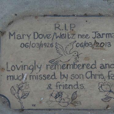 WEITZ Mary Dove nee JARMAN 1926-2013