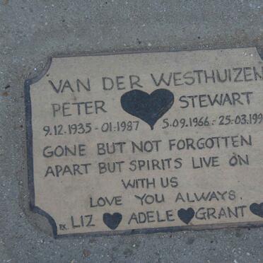 WESTHUIZEN Peter, van der 1935-1987 :: VAN DER WESTHUIZEN Stewart 1966-1992