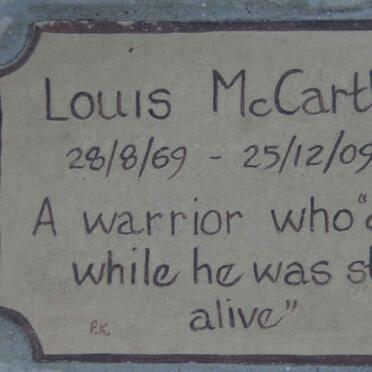 McCARTHY Louis 1969-2009