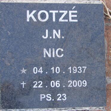 KOTZÉ J.N. 1937-2009