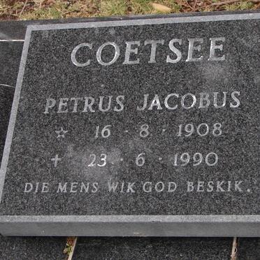 COETSEE Petrus Jacobus 1908-1990