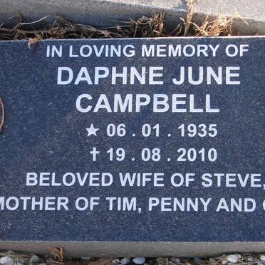 CAMPBELL Daphne June 1935-2010