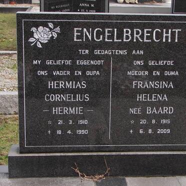 ENGELBRECHT Hermias Cornelius 1910-1990 &amp; Fransina Helena BAARD 1915-2009