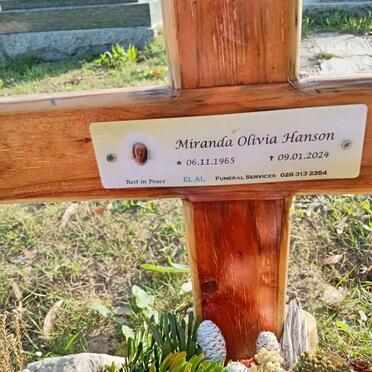 HANSON Miranda Olivia 1965-2024