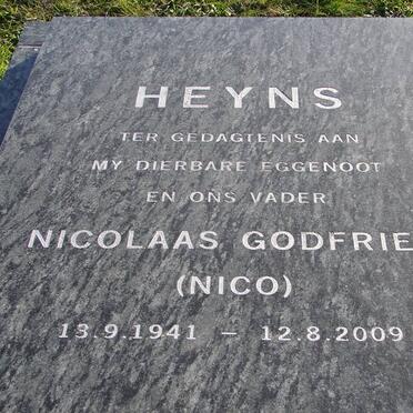HEYNS Nicolaas Godfried 1941-2009