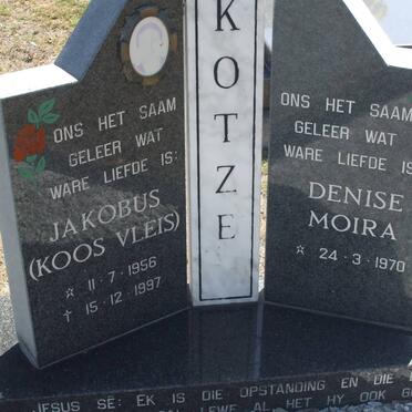 KOTZE Jakobus 1956-1997 &amp; Denise Moira 1970-