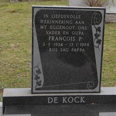 KOCK Francois P., de 1924-1988