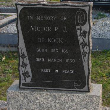 KOCK Victor P.J., de 1891-1969