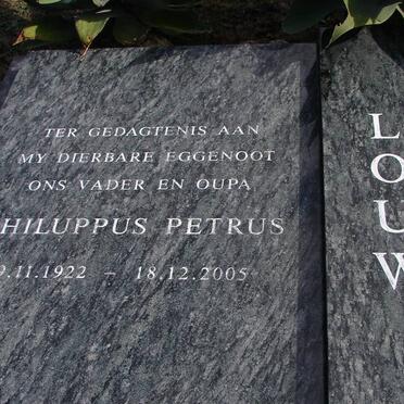 LOUW Philuppus Petrus 1922-2005