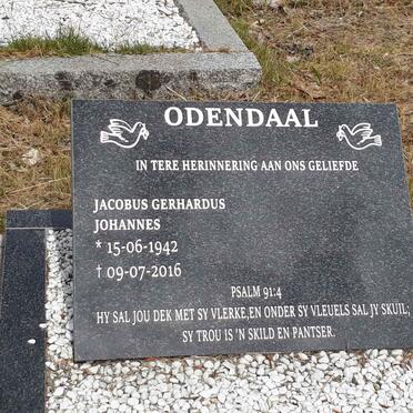 ODENDAAL Jacobus Gerhardus Johannes 1942-2016