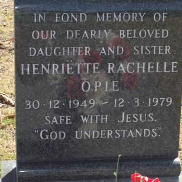 OPIE Henriette Rachelle 1949-1979