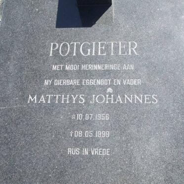 POTGIETER Matthys Johannes 1956-1999