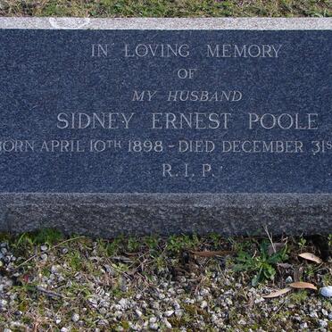 POOLE Sidney Ernest 1898-1967