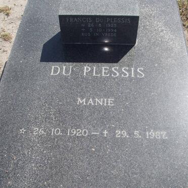 PLESSIS Manie, du 1920-1987 &amp; Francis 1925-1994