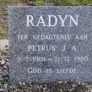 RADYN Petrus J.A. 1901-1980