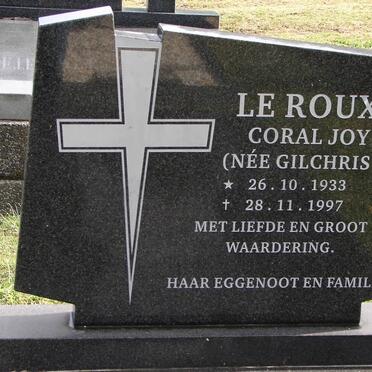 ROUX Coral Joy, le nee GILCHRIST 1933-1997