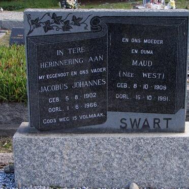 SWART Jacobus Johannes 1902-1966 &amp; Maud WEST 1909-1991