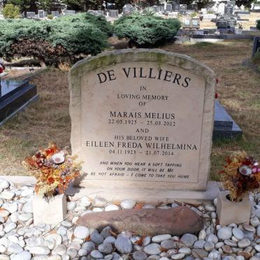 VILLIERS Marais Melius, de 1925-2012 &amp; Eileen Freda Wilhelmina 1923-2014