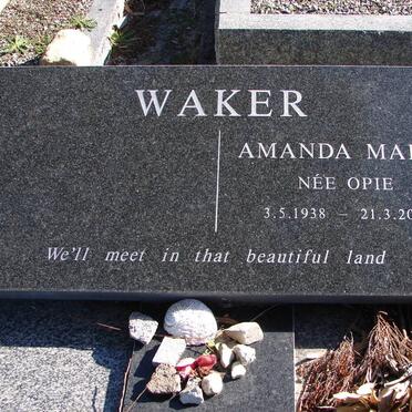 WAKER Amanda Marie nee OPIE 1938-2011