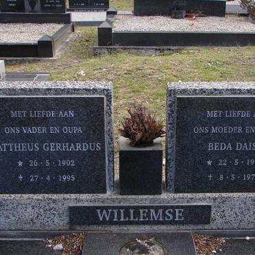 WILLEMSE Mattheus Gerhardus 1902-1995 &amp; Beda Daisy 1912-1970