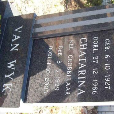 WYK Gert, van 1927-1986 &amp; Chatarina GROBBELAAR 1929-2003