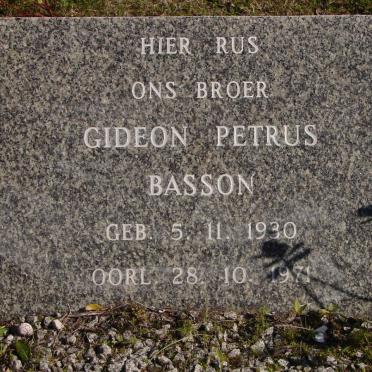 BASSON Gideon Petrus 1930-1971