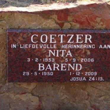 COETZER Barend 1950-2009 &amp; Nita 1953-2006