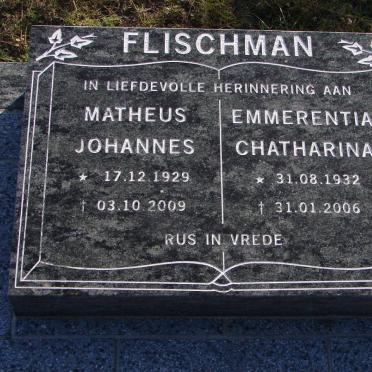 FLISCHMAN Matheus Johannes 1929-2009 &amp; Emmerentia Chatharina 1932-2006