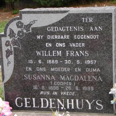 GELDENHUYS Willem Frans 1889-1957 &amp; Susanna Magdalena COOPER 1895-1989