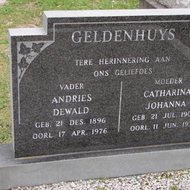 GELDENHUYS Andries Dewald 1896-1976 &amp; Catharina Johanna 1900-1978