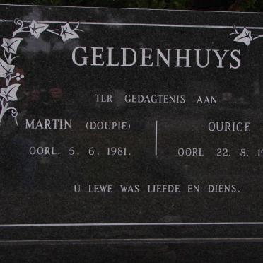 GELDENHUYS Martin -1981 &amp; Ourice -1993