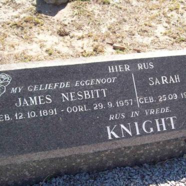KNIGHT James Nesbitt 1891-1957 &amp; Sarah Susanna 1908-1997