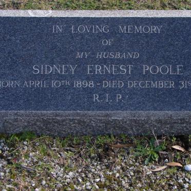 POOLE Sidney Ernest 1898-1967