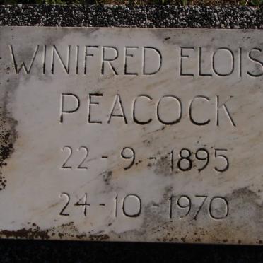 PEACOCK Winifred Eloise 1895-1970