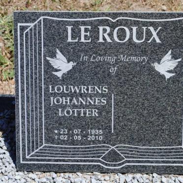 ROUX Louwrens Johannes Lötter, le 1935-2010