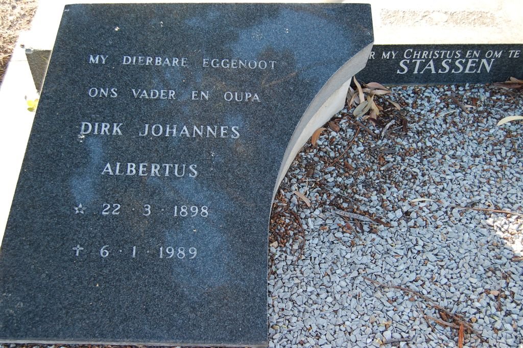 STASSEN Dirk Johannes Albertus 1898-1989