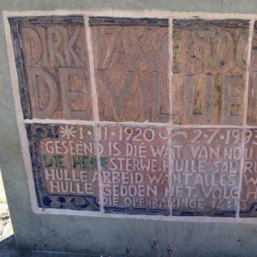 VILLIERS Dirk Izak Catoggio, de 1920-1993 &amp; Dol 1920-2016