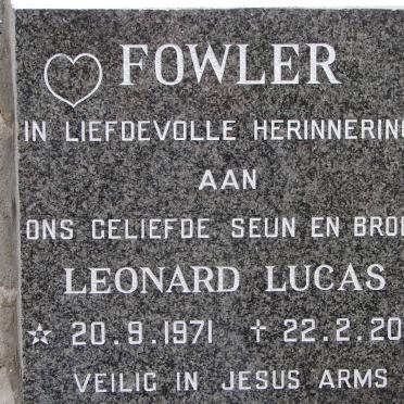 FOWLER Leonard Lucas 1971-2010