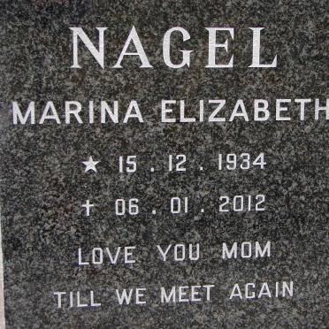 NAGEL Marina Elizabeth 1934-2012