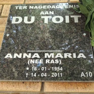 TOIT Anna Maria, du nee RAS 1954-2011