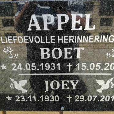 APPEL Boet 1931-2014 &amp; Joey 1930-2018