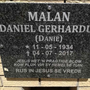 MALAN Daniel Gerhadus 1934-2017